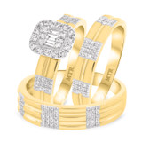 Photo of Jesse 1/2 ct tw. Fancy Cluster Trio Set 10K Yellow Gold [BT252Y-C000]