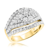 Photo of Aimee 1 7/8 ct tw. Diamond Fancy Cluster Engagement Ring 14K Yellow Gold [BT402YE-C000]