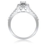 Photo of Blake 1 CT. T.W. Princess Solitaire Bridal Set 14K White Gold [BT574WE-C000]