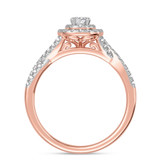 Photo of Tanner 1 ct tw. Diamond Oval Solitaire Trio Set 10K Rose Gold [BT678RE-V018]