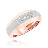 Photo of Esme 1/2 ct tw. Diamond Wedding Band Set 14K Rose Gold [BT627RM]