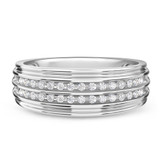 Photo of Tanner 1 ct tw. Diamond Oval Solitaire Trio Set 14K White Gold [BT502WM]