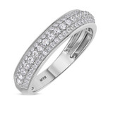Photo of Ember 3/4 ct tw. Mens Diamond Wedding Band 10K White Gold [BT273WM]