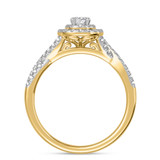 Photo of Tanner 1 ct tw. Diamond Oval Solitaire Trio Set 10K Yellow Gold [BT678YE-V018]