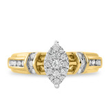 Photo of Marquis Bexley 7/8 ct tw. Marquise Cluster Trio Set 14K Yellow Gold [BT528YE-C000]