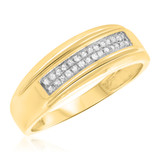 Photo of Peyton 2/3 CT. T.W. Round Cluster Bridal Set 14K Yellow Gold [BT638YL]