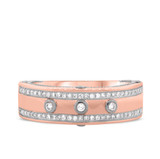 Photo of Raven 1/2 ct tw. Diamond Wedding Band Set 14K Rose Gold [BT456RM]
