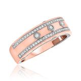 Photo of Raven 1/2 ct tw. Diamond Wedding Band Set 14K Rose Gold [BT456RM]