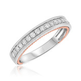Photo of Raven 1/2 ct tw. Diamond Wedding Band Set 10K White Gold [BT456WL]