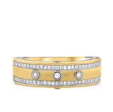 Photo of Raven 1/2 ct tw. Diamond Wedding Band Set 14K Yellow Gold [BT456YM]