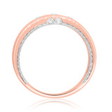 Photo of Mae 1/7 ct tw. Diamond Wedding Band Set 10K Rose Gold [BT460RM]