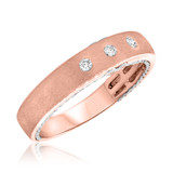 Photo of Mae 1/7 ct tw. Diamond Wedding Band Set 14K Rose Gold [BT460RM]