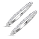 Photo of Ixora 1/4 ct tw. Diamond Same Sex Ladies Band Set 14K White Gold [WL2065W]