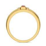 Photo of Bryony 1 5/8 Carat T.W. Ruby and Diamond Trio Matching Wedding Ring Set 14K Yellow Gold [BT2067YM]