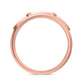 Photo of Ixora 1/7 CT. T.W. Ruby and Diamond Matching Wedding Band Set 10K Rose Gold [BT2065RM]