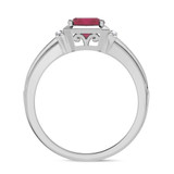 Photo of Bryony 1 3/8 Carat T.W. Ruby and Diamond Matching Bridal Ring Set 14K White Gold [BT2067WE-C000]