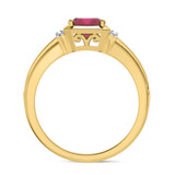 Photo of Bryony 1 5/8 Carat T.W. Ruby and Diamond Trio Matching Wedding Ring Set 10K Yellow Gold [BT2067YE-C000]
