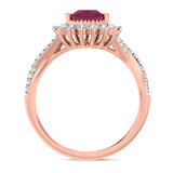 Photo of Liana 2 1/10 Carat T.W. Ruby and Diamond Trio Matching Wedding Ring Set 10K Rose Gold [BT2084RE-C000]
