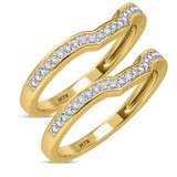 Photo of Bryony 1/4 ct tw. Diamond Same Sex Ladies Band Set 10K Yellow Gold [WL2067Y]