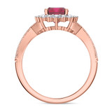 Photo of Kassia 1 1/4 Carat T.W. Ruby and diamond Engagement Ring 10K Rose Gold [BT2085RE-C000]