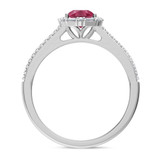 Photo of Lita 1 3/8 CT. T.W. Ruby and Diamond Trio Matching Wedding Ring Set 10K White Gold [BT2083WE-C000]