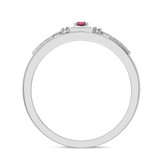 Photo of Kassia 1 1/2 Carat T.W. Ruby and Diamond Trio Matching Wedding Ring Set 10K White Gold [BT2085WM]