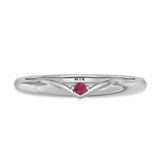 Photo of Neeja 1/6 Carat T.W. Ruby and Diamond Matching Wedding Band Set 10K White Gold [BT2088WL]