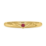 Photo of Neeja 1/6 Carat T.W. Ruby and Diamond Matching Wedding Band Set 10K Yellow Gold [BT2088YL]