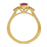 Photo of Abilia 7/8 CT. T.W. Ruby and diamond Engagement Ring 10K Yellow Gold [BT2076YE-C000]