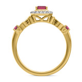 Photo of Garland 3/4 Carat T.W. Ruby and diamond Engagement Ring 14K Yellow Gold [BT2074YE-C000]