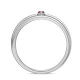 Photo of Abilia 1/4 CT. T.W. Ruby and Diamond Matching Wedding Band Set 14K White Gold [BT2076WM]