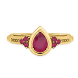Photo of Abilia 7/8 Carat T.W. Ruby and diamond Engagement Ring 14K Yellow Gold [BT2076YE-C000]
