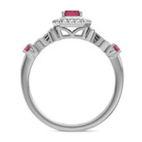 Photo of Garland 1 Carat T.W. Ruby and Diamond Matching Bridal Ring Set 10K White Gold [BT2074WE-C000]