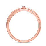 Photo of Abilia 1/4 Carat T.W. Ruby and Diamond Matching Wedding Band Set 10K Rose Gold [BT2076RM]