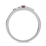 Photo of Garland 1/7 CT. T.W. Ruby and Diamond Mens Wedding Band 10K White Gold [BT2074WM]
