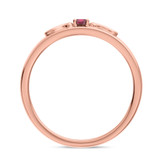 Photo of Garland 1 1/10 Carat T.W. Ruby and Diamond Trio Matching Wedding Ring Set 14K Rose Gold [BT2074RM]