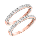Photo of Palmer 2/3 ct tw. Diamond Same Sex Ladies Band Set 10K Rose Gold [WL451R]