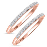 Photo of Harlowe 1/4 ct tw. Diamond Same Sex Ladies Band Set 14K Rose Gold [WL361R]