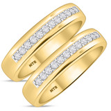 Photo of Harlowe 1/2 ct tw. Diamond Same Sex Mens Band Set 10K Yellow Gold [WM361Y]