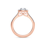 Photo of Nikau 7/8 ct tw. Diamond Round Solitaire Engagement Ring 10K Rose Solid Gold [BT374RE-R070]