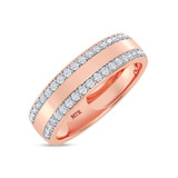 Photo of Nikau 1 1/2 ct tw. Diamond Same Sex Mens Band Set 14K Rose Solid Gold [BT374RM]