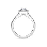 Photo of Nikau 7/8 ct tw. Diamond Round Solitaire Engagement Ring 10K White Solid Gold [BT374WE-R070]