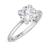 Photo of Azareel 2 ct tw. Lab Grown Round Solitaire Diamond Bridal Ring Set 10K White Gold [BT1413WE-L195]