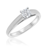 Photo of Jandi 1/2 ct tw. Diamond Round Solitaire Engagement Ring 10K White Gold [BT357WE-R045]