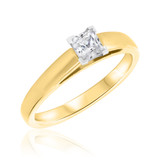 Photo of Jandi 1/2 ct tw. Diamond Princess Solitaire Engagement Ring 14K Yellow Gold [BT357YE-P045]