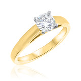 Photo of Jandi 3/4 ct tw. Diamond Round Solitaire Engagement Ring 10K Yellow Gold [BT357YE-R070]