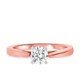 Photo of Azyan 1/2 Carat T.W. Diamond Round Solitaire Bridal Set 14K Rose Gold [BT324RE-R045]