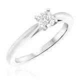 Photo of Azyan 1/2 ct tw. Diamond Round Solitaire Engagement Ring 10K White Gold [BT324WE-R045]