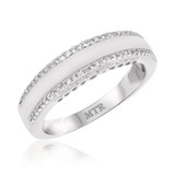 Photo of Hope 1/4 ct tw. Mens Diamond Wedding Band 14K White Gold [BT218WM]