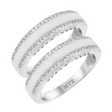 Photo of Hope 1/2 ct tw. Diamond Same Sex Mens Band Set 10K White Gold [WM218W]